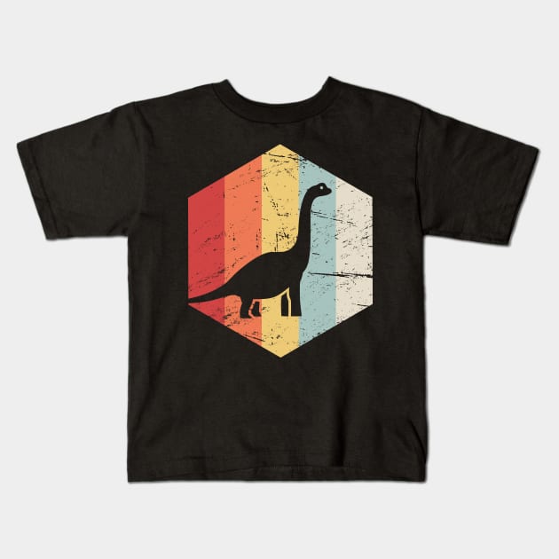 Retro 70s Brachiosaurus Kids T-Shirt by MeatMan